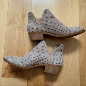 Lucky Brand Perforated Slip On Suede Baley Booties